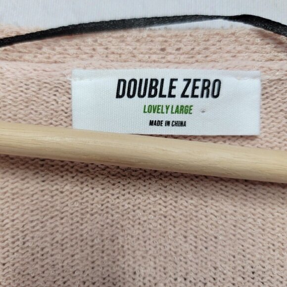 Double Zero Ballerina Pink Cropped Cardigan Sweater Size L - Picture 8 of 12